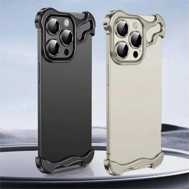 Luxury Alien Metal Borderless Phone Case _Shockproof Aluminum Alloy Back Cover