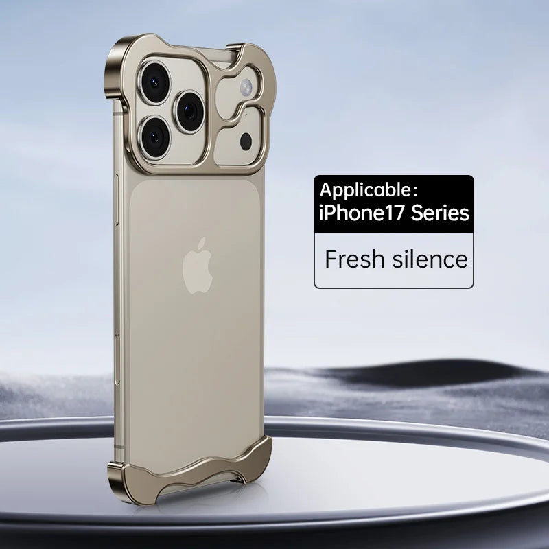 Luxury Alien Metal Borderless Phone Case _Shockproof Aluminum Alloy Back Cover