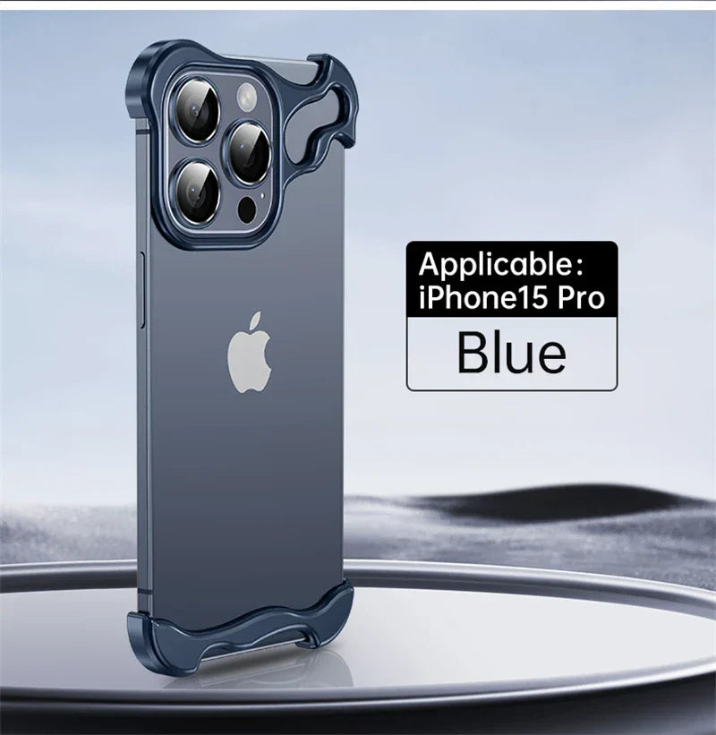 Luxury Alien Metal Borderless Phone Case _Shockproof Aluminum Alloy Back Cover