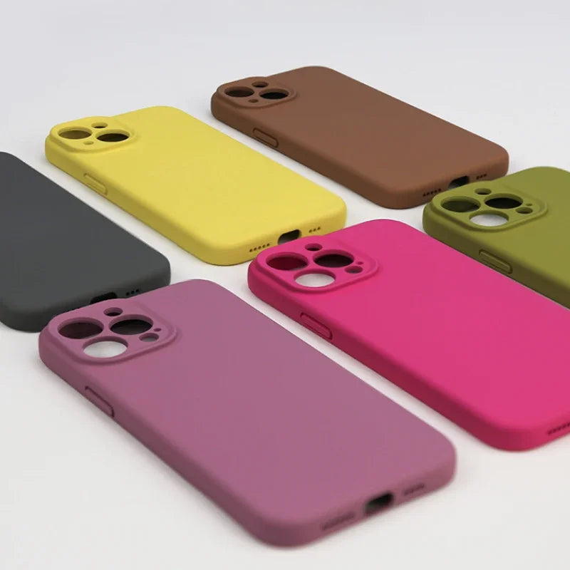 Liquid Silicone tpu Phone Case  Matte Soft Bumper Back Cover Cases
