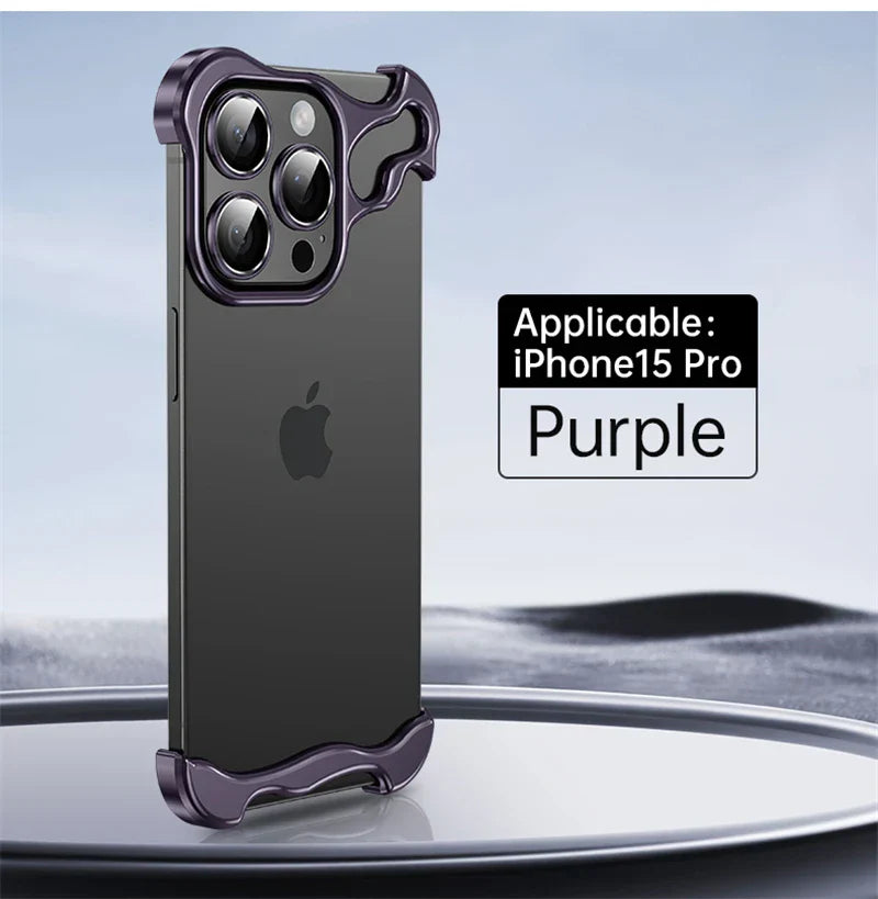 Luxury Alien Metal Borderless Phone Case _Shockproof Aluminum Alloy Back Cover