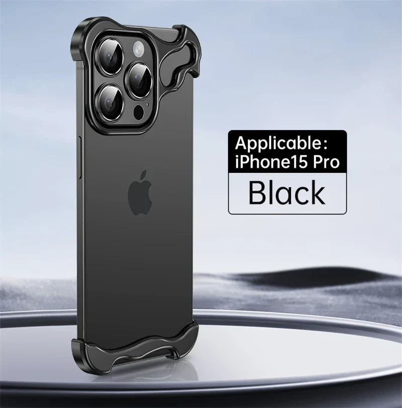 Luxury Alien Metal Borderless Phone Case _Shockproof Aluminum Alloy Back Cover